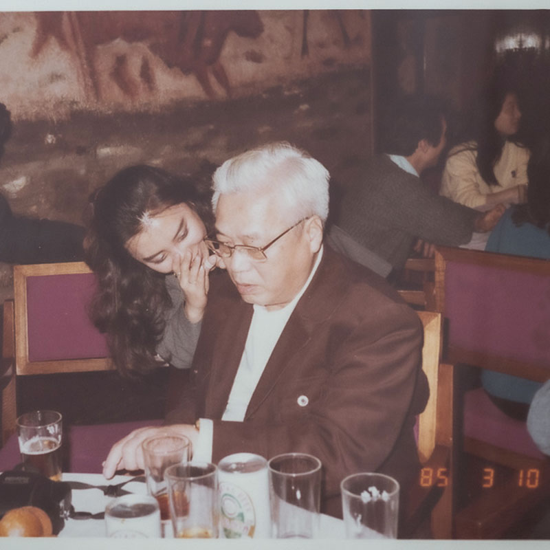 一度だけ父娘で出かけた旅行。1985年、中国。