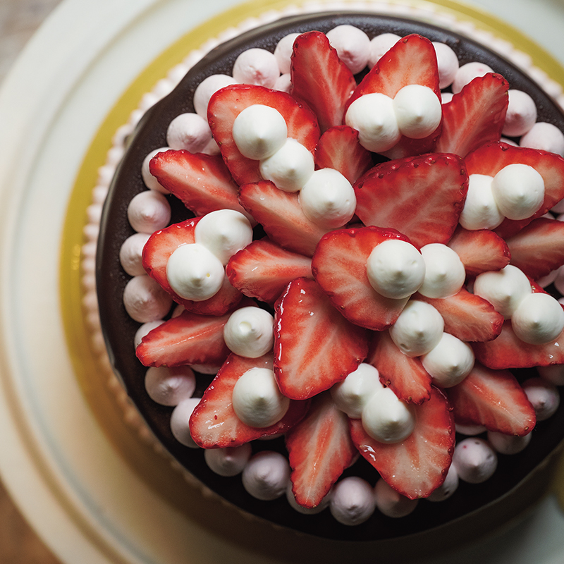 Pan-de-ló de chocolate com natas
