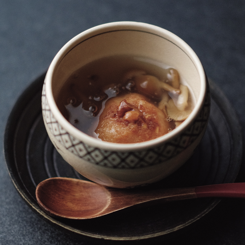 蓮根まんじゅうのあんかけ