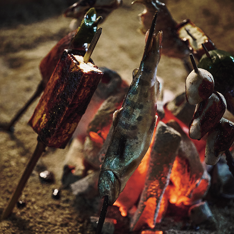 the charcoal fire of the irori