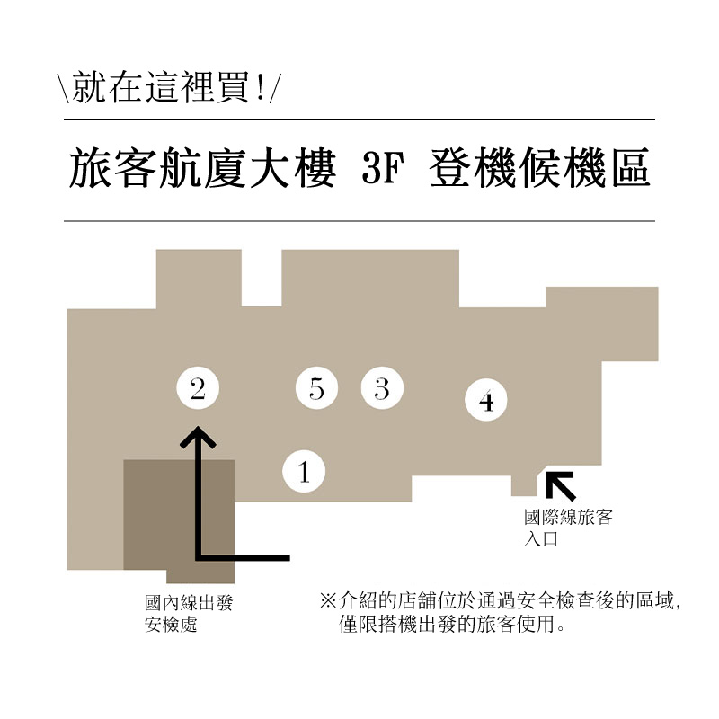 就在這裡買！旅客航廈大樓 3F 登機候機區